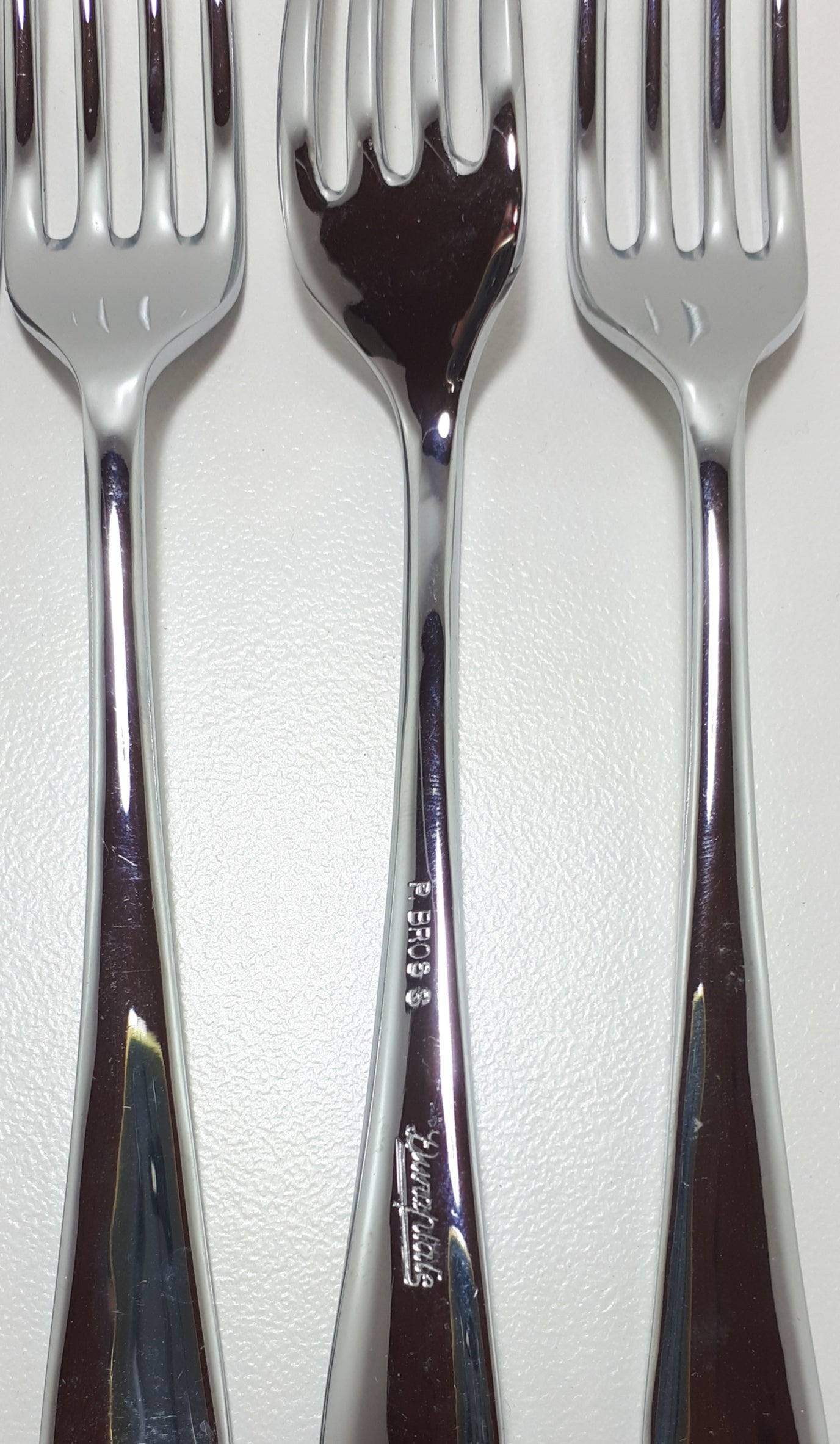 Antique Pre 1923 Set Of 6 Duraplate Pinder Bros. Sheffield Salad Forks - Dovetail Handles - Pristine
