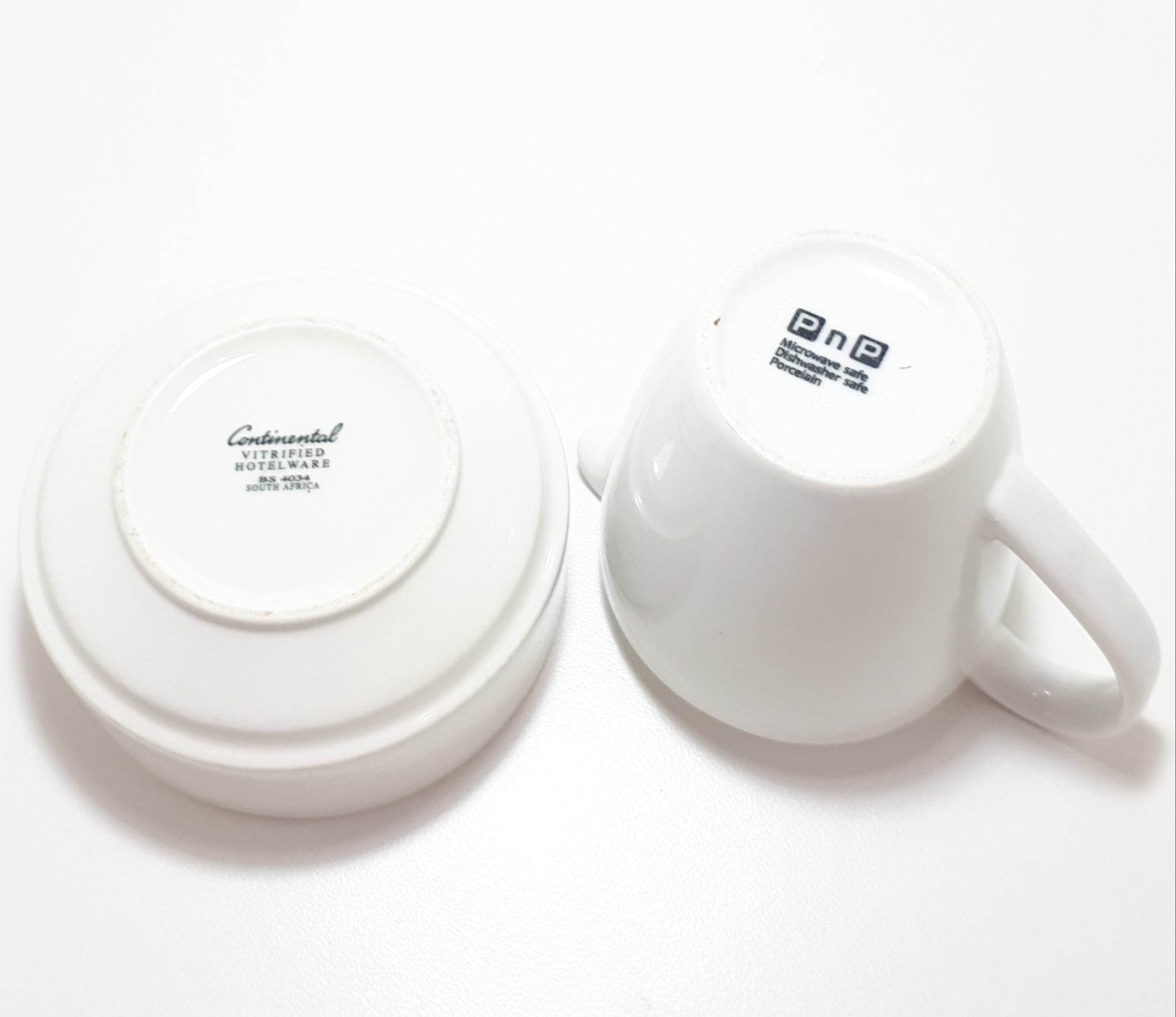 Classic White Glaze Assembled Set Consisting Of Open Sugar Bowl & Milk Jug/Creamer