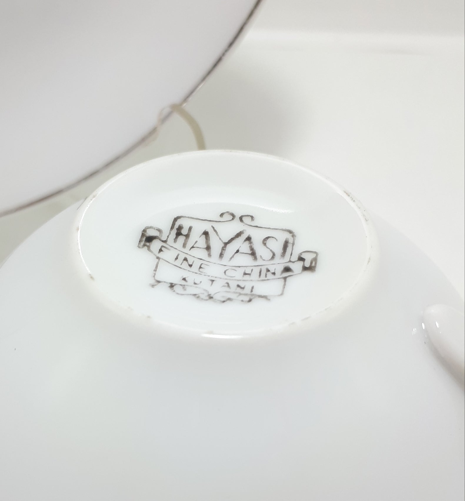 Japanese Fine Porcelain Vintage 1950's Hayasi Kutani Tea Cup & Tea Plate - Pattern 5788