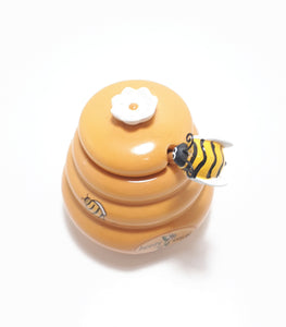 Caramel Ceramic Vintage Spanish Honey Pot With Dipper
