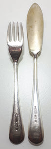 4 Place Vintage Set Of Fish Cutlery - Knives & Forks