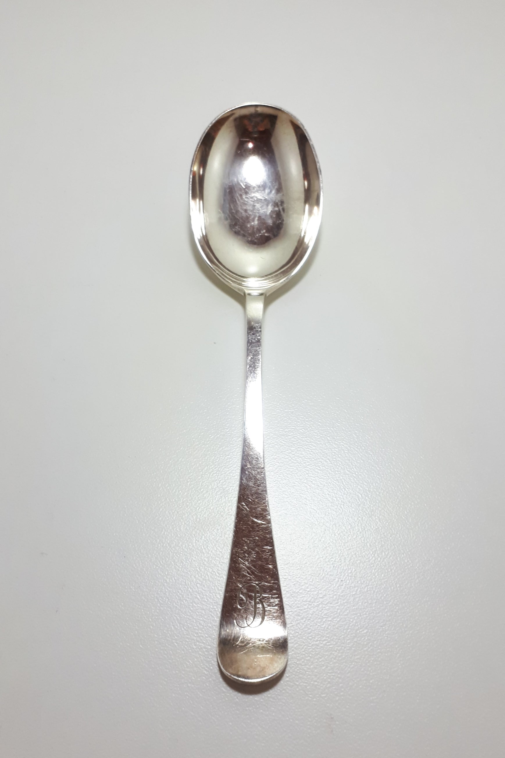 1875 Large & Rare Antique Silver Plated John Round & Son, Sheffield Serving Spoon - Omni Handle Design