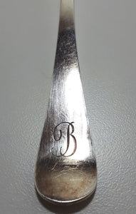 1875 Large & Rare Antique Silver Plated John Round & Son, Sheffield Serving Spoon - Omni Handle Design