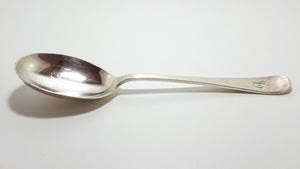 1875 Large & Rare Antique Silver Plated John Round & Son, Sheffield Serving Spoon - Omni Handle Design