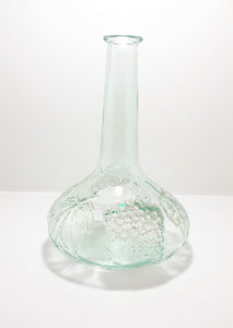 Glass Wine, Port Or Sherry Decanter With Embossed Grape & Leaf Decoration