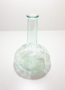 Glass Wine, Port Or Sherry Decanter With Embossed Grape & Leaf Decoration