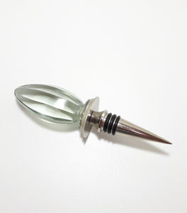 Facet Cut Heavy Glass Bottle Stopper