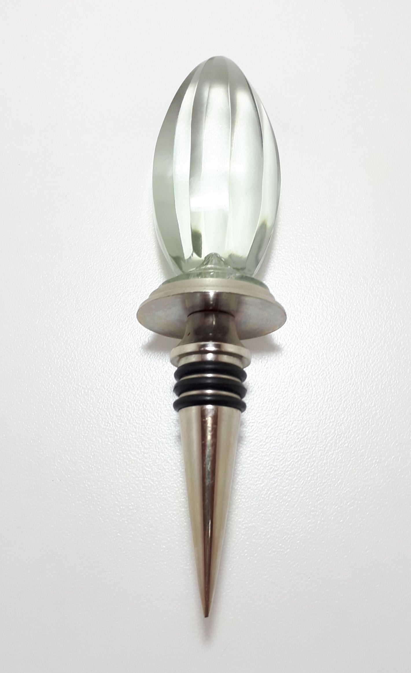 Facet Cut Heavy Glass Bottle Stopper