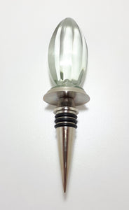 Facet Cut Heavy Glass Bottle Stopper