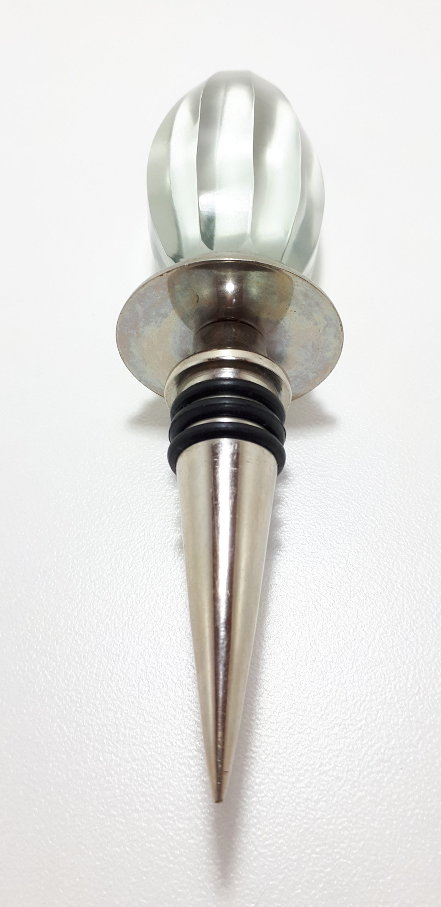 Facet Cut Heavy Glass Bottle Stopper