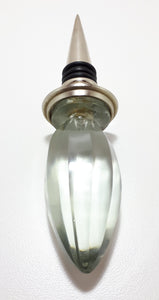 Facet Cut Heavy Glass Bottle Stopper