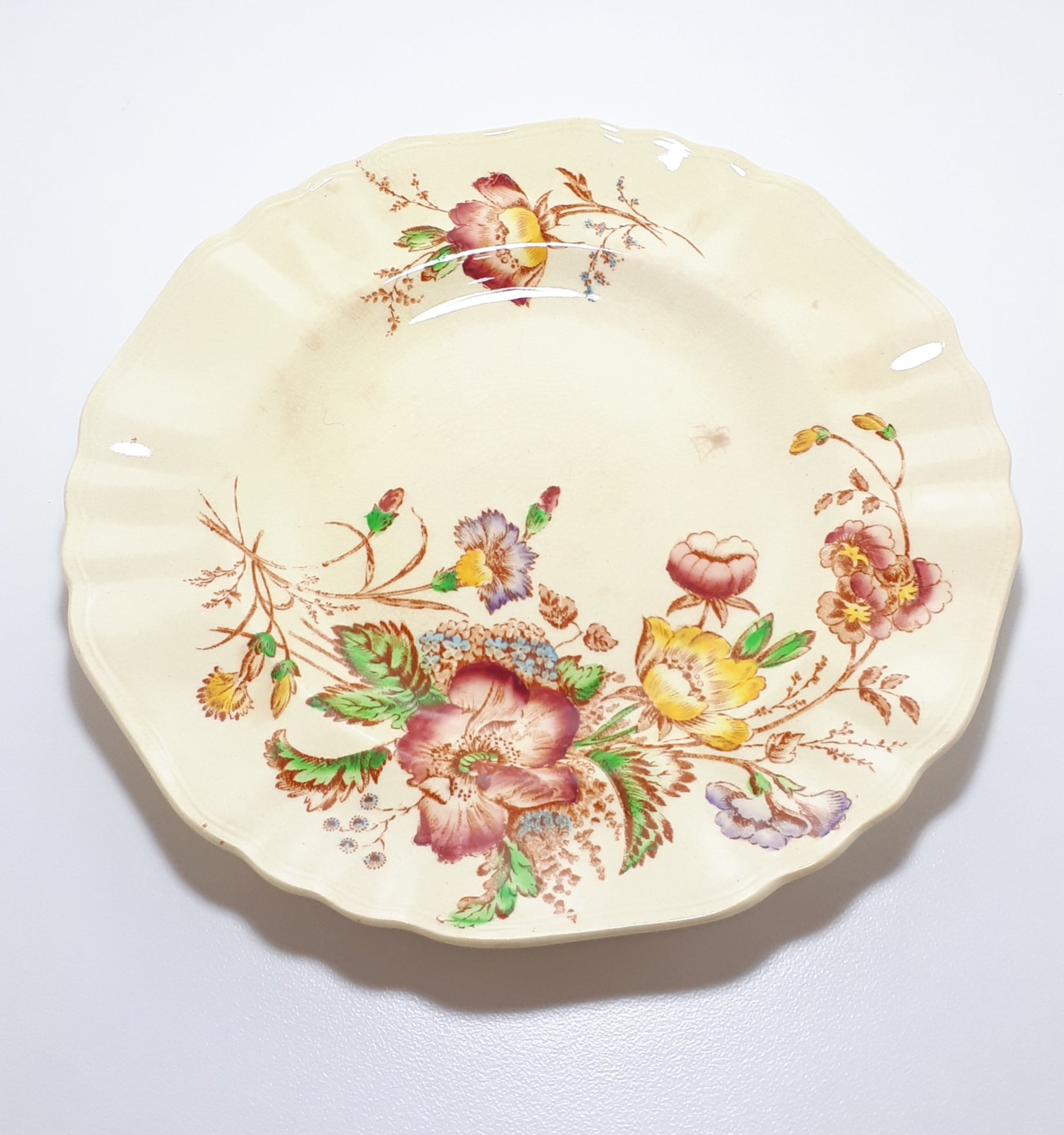 1912+ Rare Antique J&G Meakin Salad Plate - Gainsborough Shape In The Century Range - Pilgrim Pattern