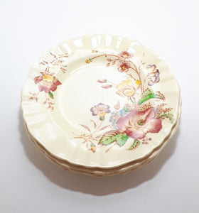 1912+ Rare Antique J&G Meakin Set Of 4 Side Plates - Gainsborough Shape In The Century Range - Pilgrim Pattern