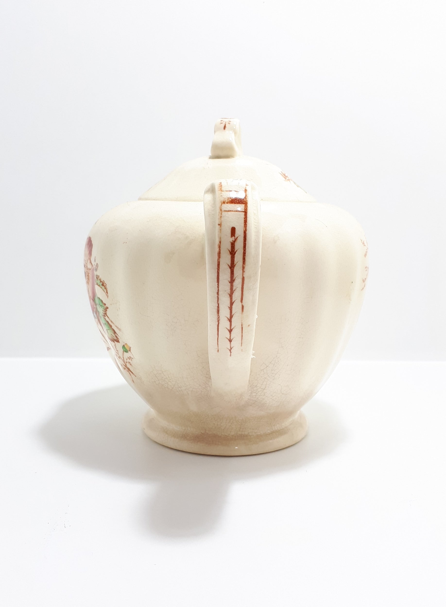 1912+ Rare Antique J&G Meakin Tea Pot - Gainsborough Shape In The Century Range - Pilgrim Pattern