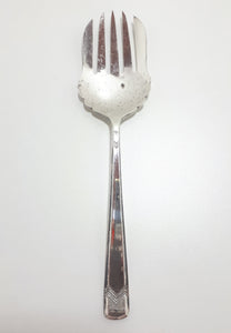 Antique Silver plated James Dixon & Sons, Sheffield, Salad Serving Fork (Art Deco Handle Design)
