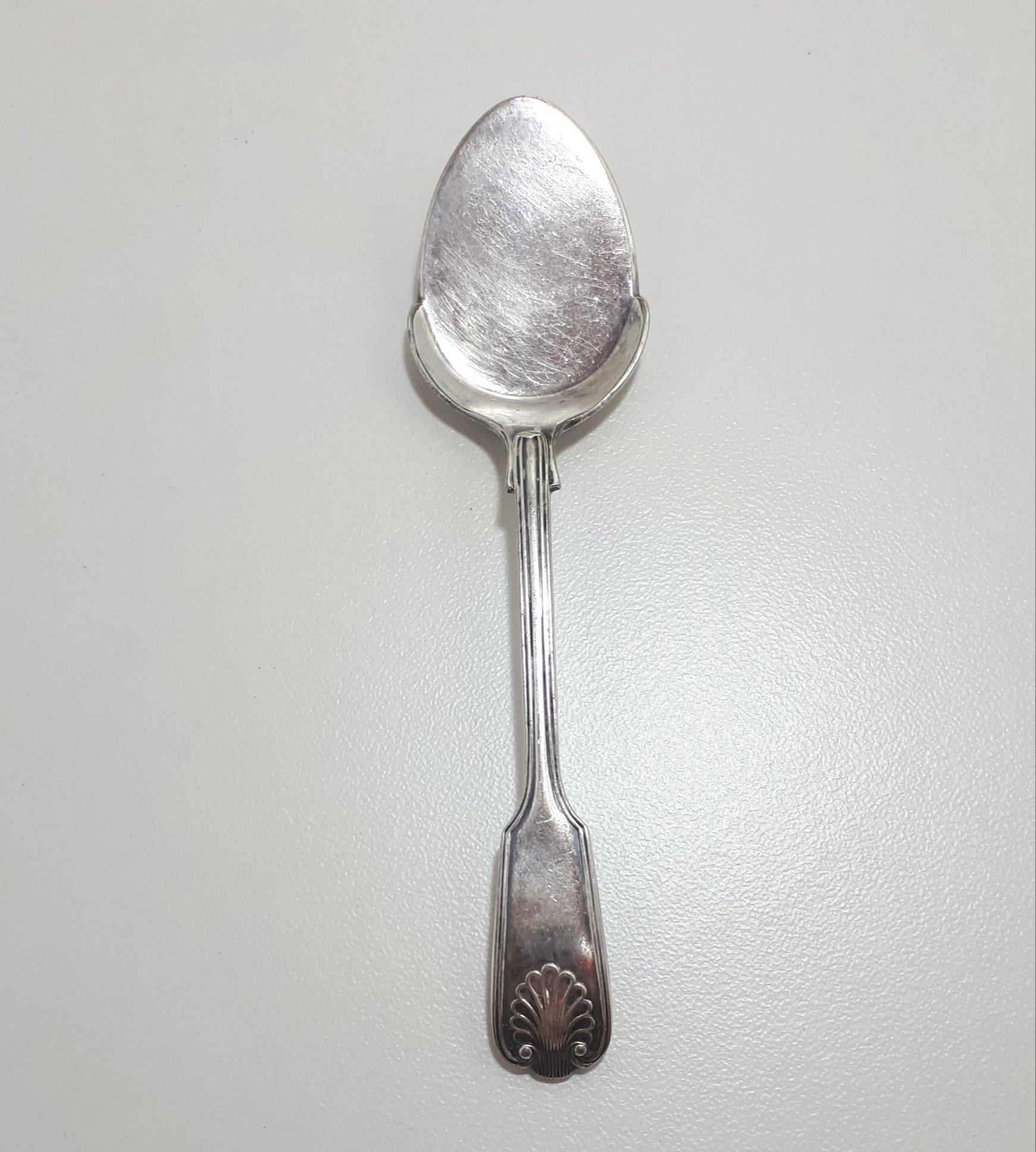 Antique (Late 1800's) Silver Plated William Hutton & Sons Jam Spoon (Fiddle & Shell Handle Design)
