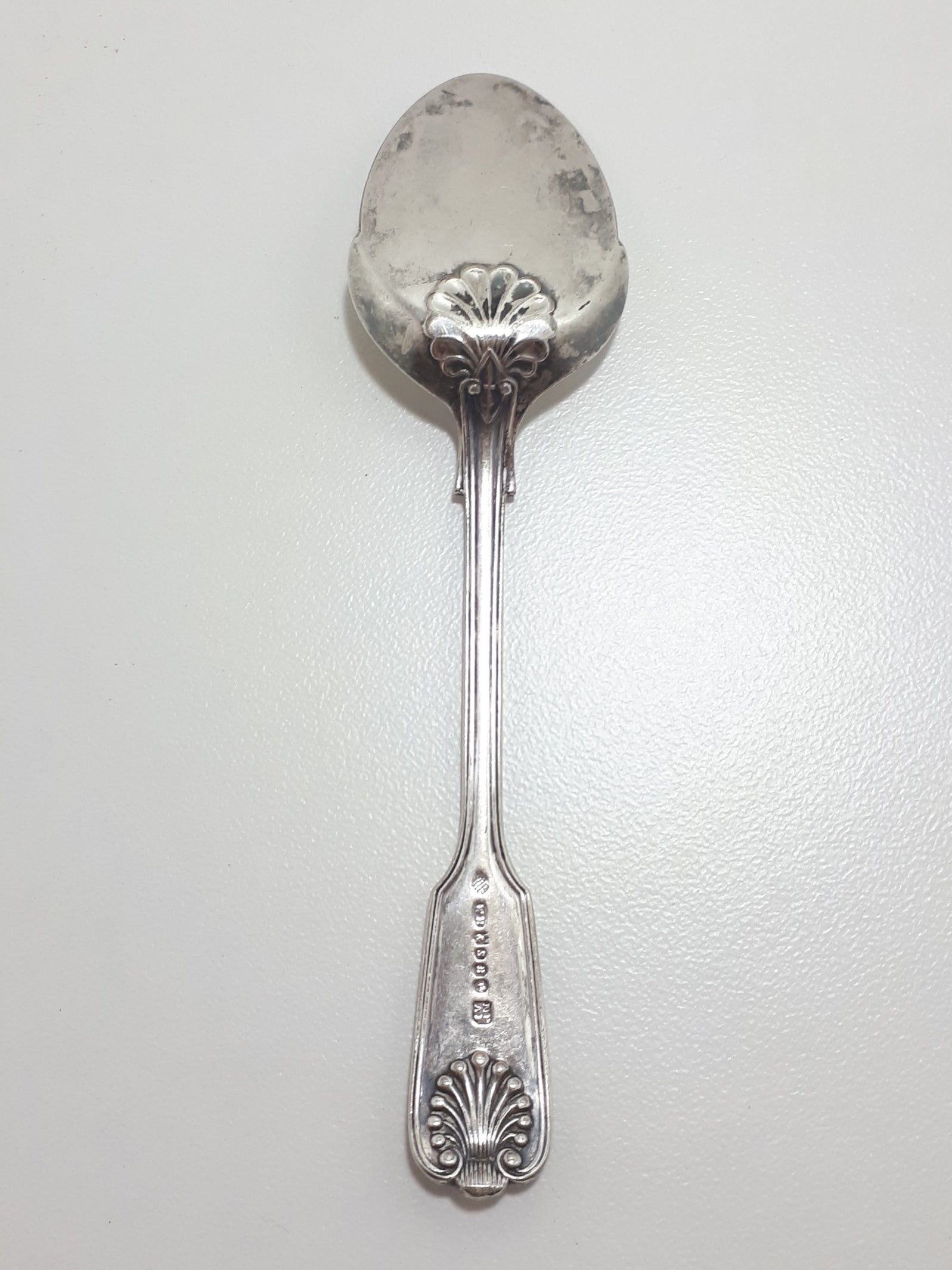 Antique (Late 1800's) Silver Plated William Hutton & Sons Jam Spoon (Fiddle & Shell Handle Design)