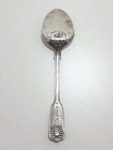 Antique (Late 1800's) Silver Plated William Hutton & Sons Jam Spoon (Fiddle & Shell Handle Design)