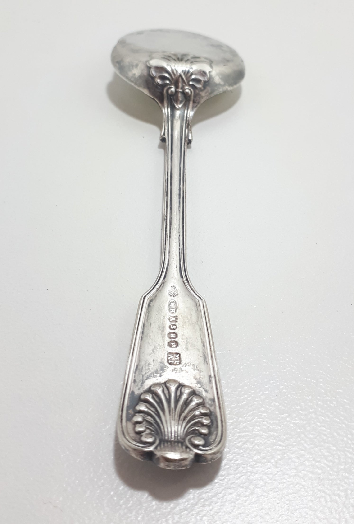 Antique (Late 1800's) Silver Plated William Hutton & Sons Jam Spoon (Fiddle & Shell Handle Design)