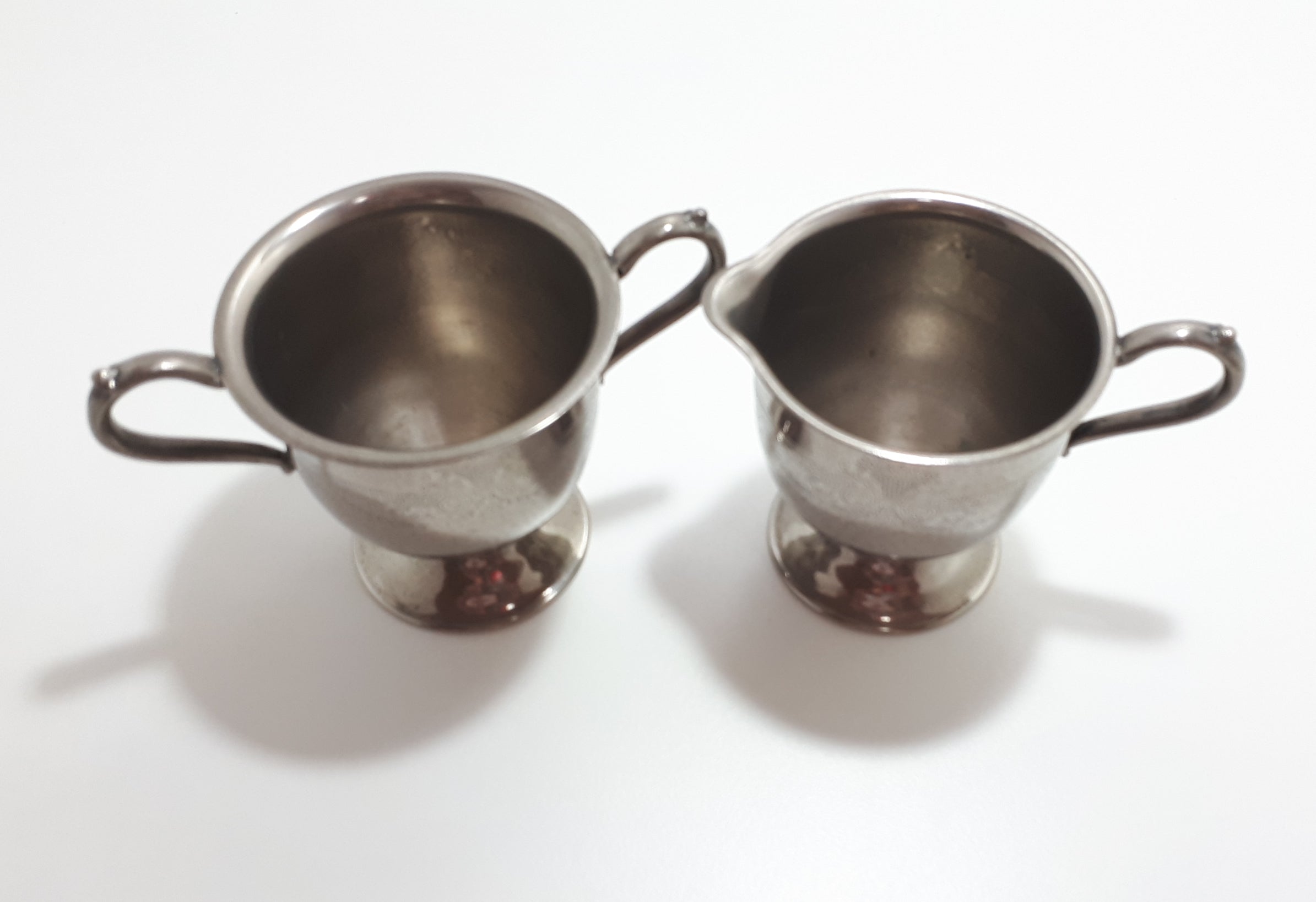Antique 1863-1870 Levesley Brothers, Sheffield, Silver Plated Sugar Bowl & Creamer