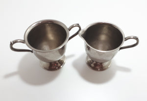 Antique 1863-1870 Levesley Brothers, Sheffield, Silver Plated Sugar Bowl & Creamer