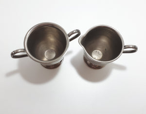 Antique 1863-1870 Levesley Brothers, Sheffield, Silver Plated Sugar Bowl & Creamer