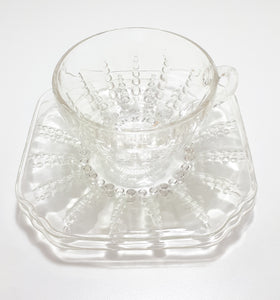 Glass Tea Trio - Cup, Saucer & Tea Plate
