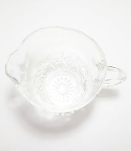 Pristine Condition Cut Lead Crystal Pitcher With Diamond Crosshatch Patterning