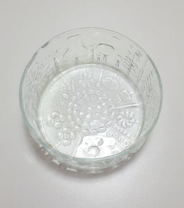 Clear Moulded Glass Bowl With A Variety Of Raised Patterning