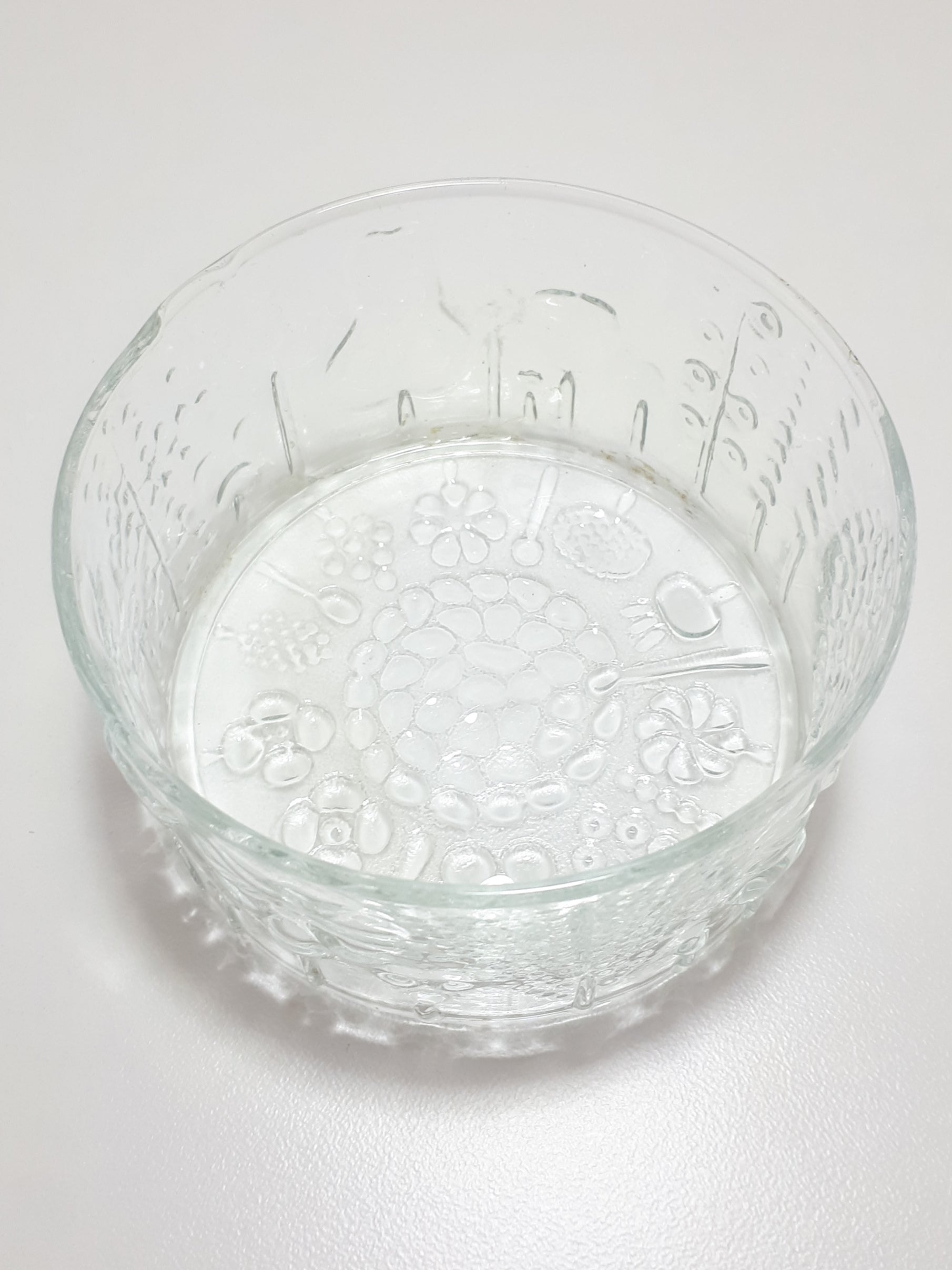 Clear Moulded Glass Bowl With A Variety Of Raised Patterning