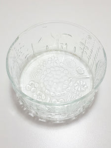 Clear Moulded Glass Bowl With A Variety Of Raised Patterning