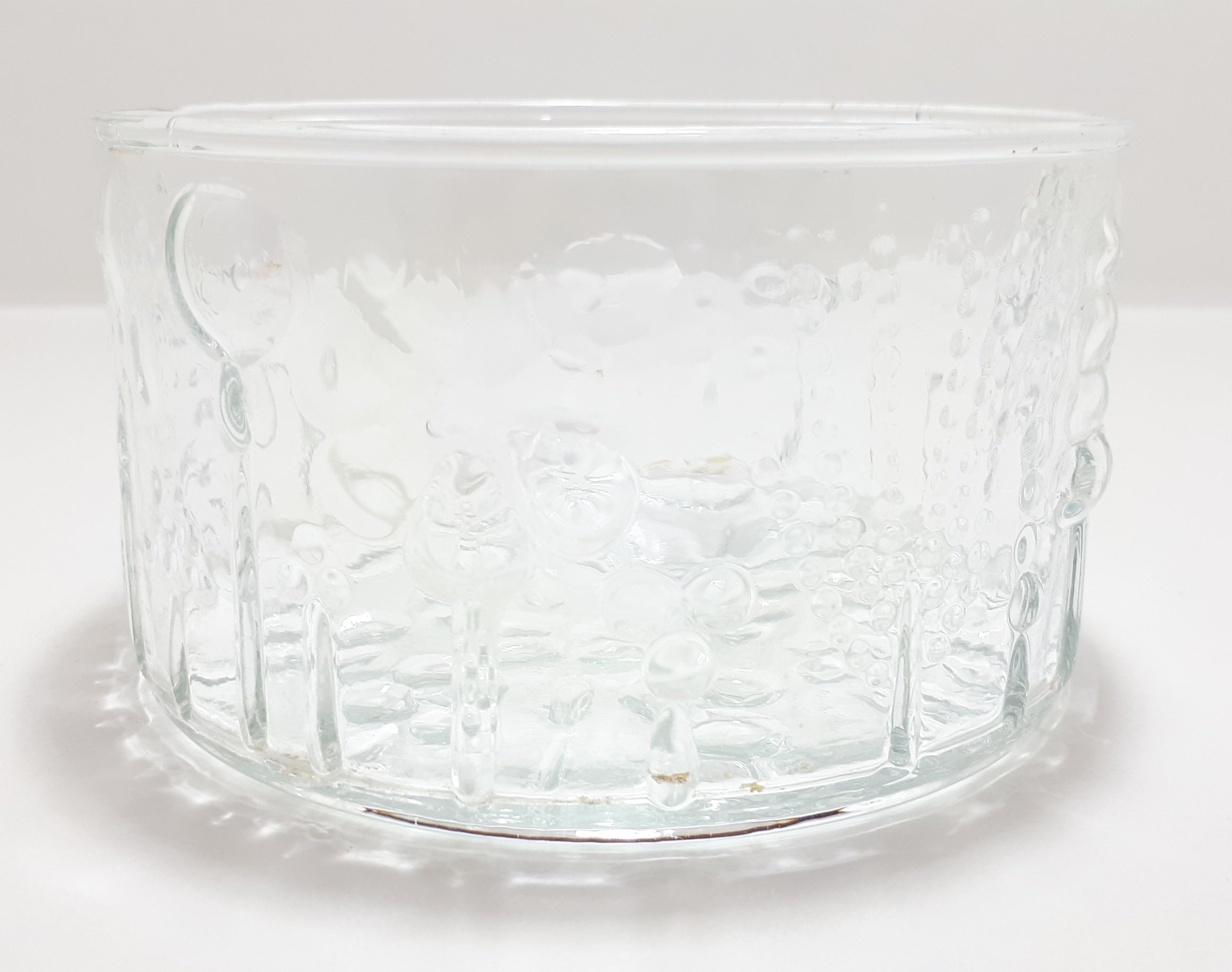 Clear Moulded Glass Bowl With A Variety Of Raised Patterning