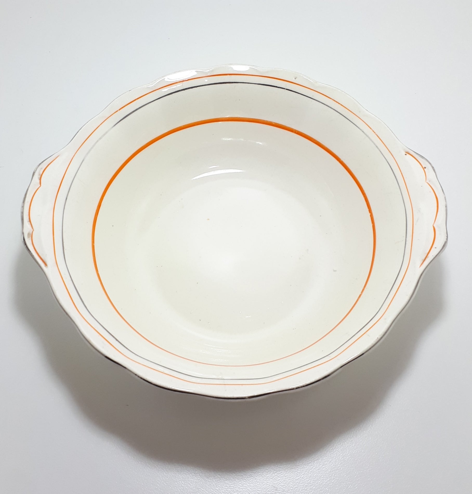 1936-1954 Grindley (W.H. Grindley & Co., Tunstall) Deco Ware Creampetal Range Porcelain Salad Bowl