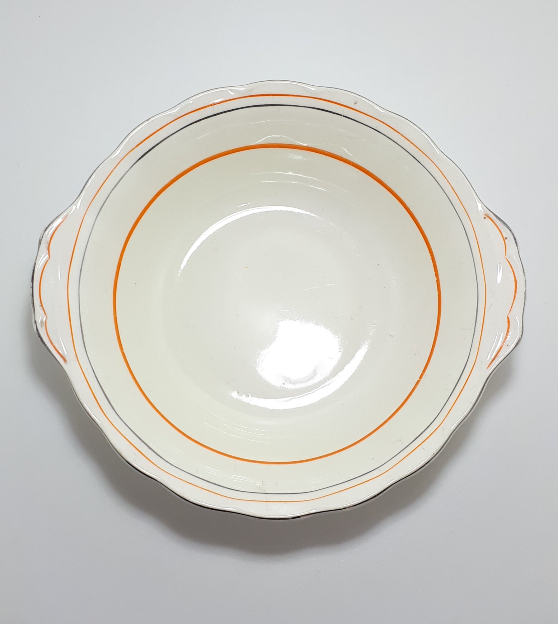 1936-1954 Grindley (W.H. Grindley & Co., Tunstall) Deco Ware Creampetal Range Porcelain Salad Bowl