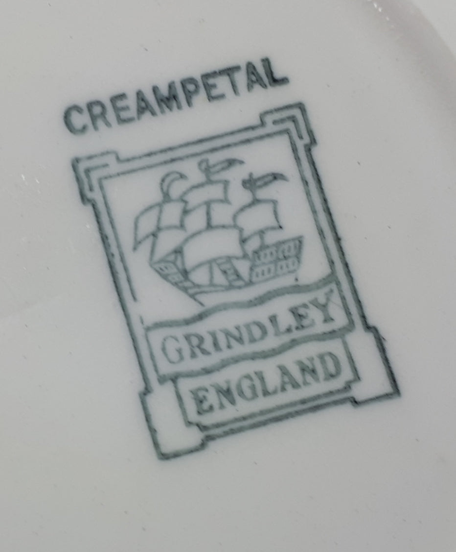 12 Piece Vintage (1936-1954) W.H. Grindley & Co., Tunstall, Dinner Service For 2 People - Deco Ware Creampetal - Bolton Pattern