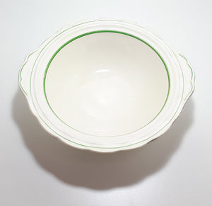 1936-1954 W.H. Grindley & Co., Tunstall, Deco Ware Creampetal Range Porcelain Vegetable Bowl - Bolton Pattern