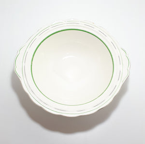 1936-1954 W.H. Grindley & Co., Tunstall, Deco Ware Creampetal Range Porcelain Vegetable Bowl - Bolton Pattern