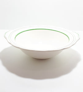 1936-1954 W.H. Grindley & Co., Tunstall, Deco Ware Creampetal Range Porcelain Vegetable Bowl - Bolton Pattern