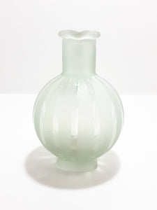 Small Glass Vinegar / Oil Decanter With Linear Frosted Glass Patterning