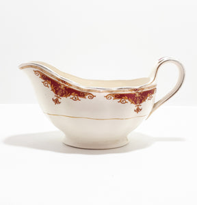 1950's Fine Porcelain Grindley Creampetal Range, Rosemary Pattern Gravy / Sauce Boat