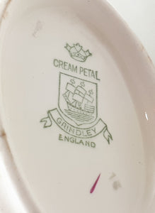 1950's Fine Porcelain Grindley Creampetal Range, Rosemary Pattern Gravy / Sauce Boat