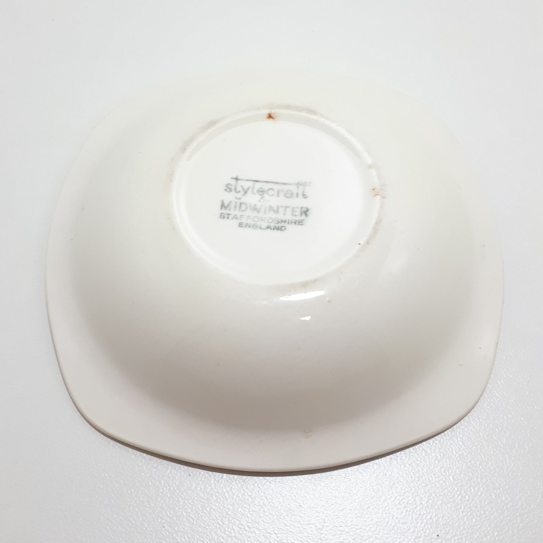 1950's Rare Patterned Midwinter Stylecraft Semi-Porcelain Dip / Relish Bowl