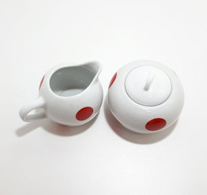 Wiesenthal Porzellan Wirtschaft Kwalitat Porcelain Polka Dot Creamer & Matching Lidded Sugar Bowl