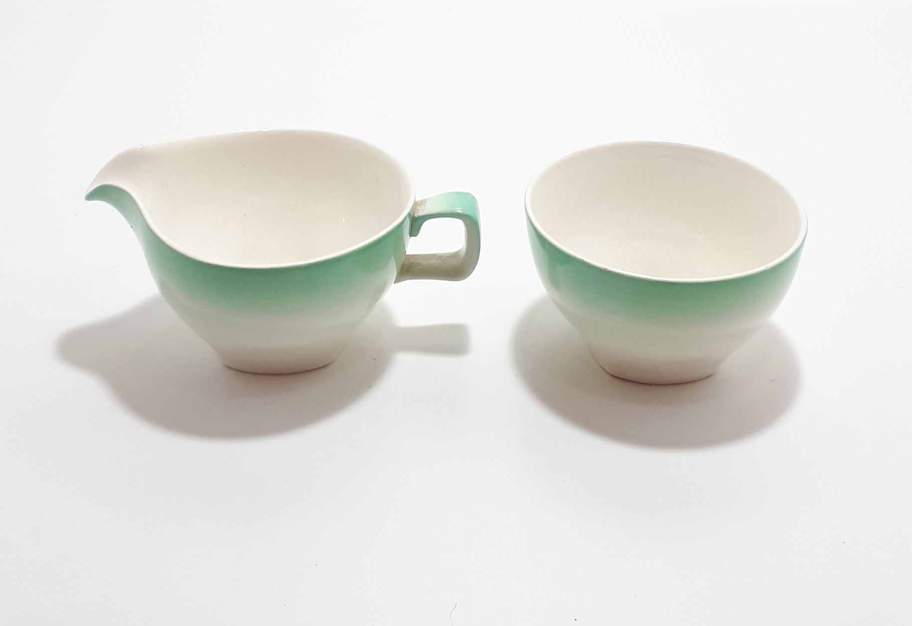 Rare Patterned 1950's Midwinter Stylecraft Porcelain Demitasse Creamer & Open Sugar Bowl