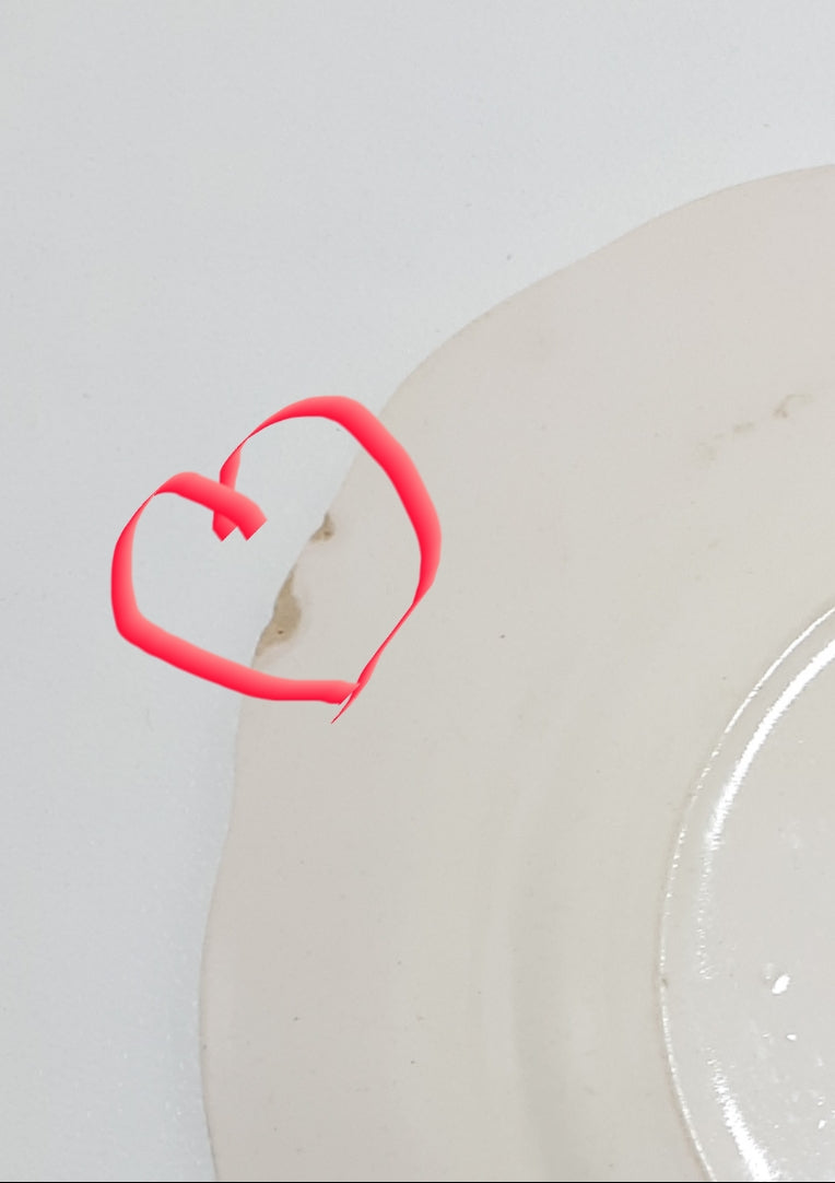 2 Vintage (1936 - 1954) W.H. Grindley & Co., Tunstall, Squared Tea Plates - Deco Ware Creampetal - Bolton Pattern