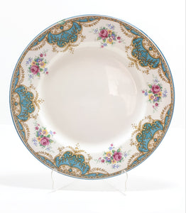 3 Vintage Barratts of Staffordshire Porcelain Dinner Plates - Balmoral Blue Pattern