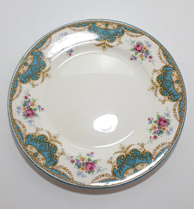 3 Vintage Barratts of Staffordshire Porcelain Dinner Plates - Balmoral Blue Pattern