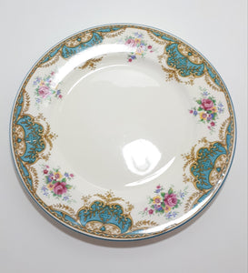3 Vintage Barratts of Staffordshire Porcelain Dinner Plates - Balmoral Blue Pattern