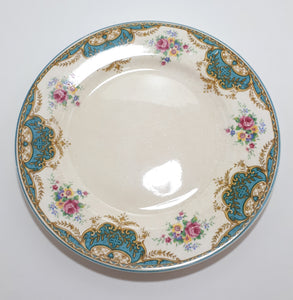 3 Vintage Barratts of Staffordshire Porcelain Dinner Plates - Balmoral Blue Pattern