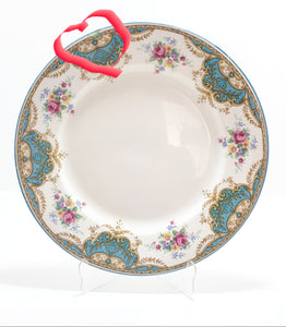 3 Vintage Barratts of Staffordshire Porcelain Dinner Plates - Balmoral Blue Pattern